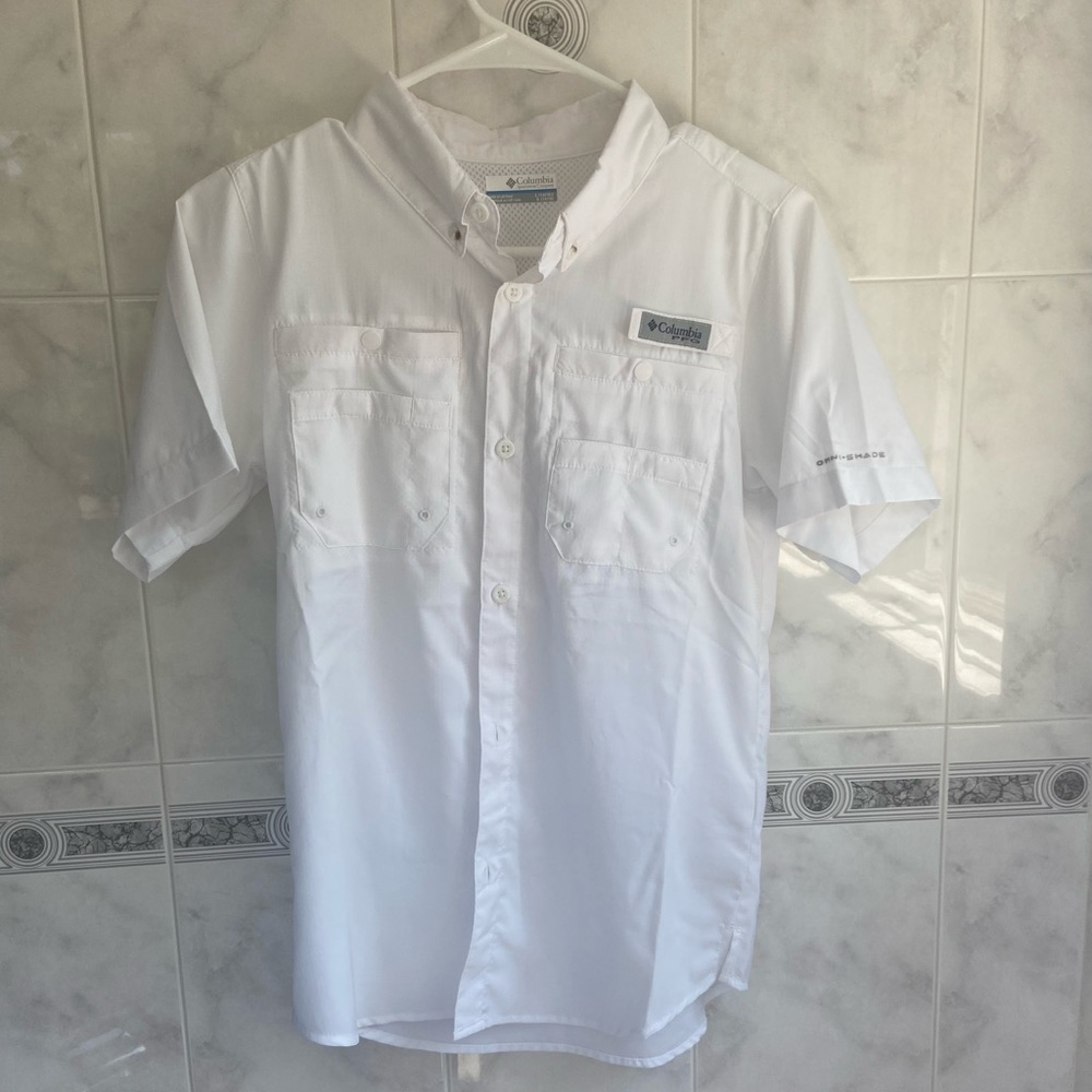 Columbia boys PFG Omni shade button down